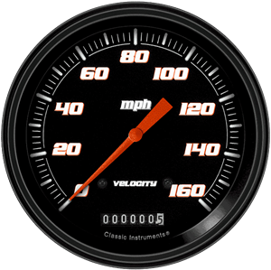 Picture of Velocity Black 4 5/8" Speedometer