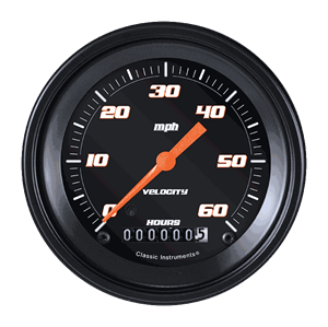 Picture of Velocity Black 3 3/8" Low Speed Speedometer