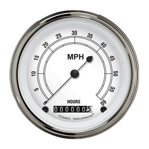 Picture of Classic White 3 3/8" Low Speed Speedometer
