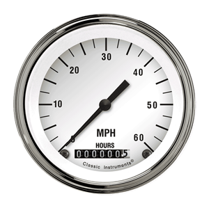 Picture of White Hot 3 3/8" Low Speed Speedometer