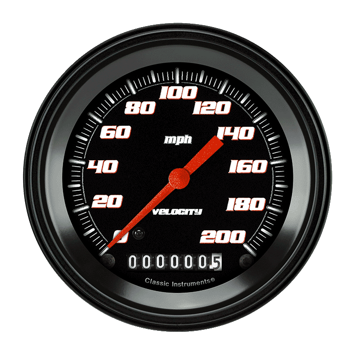 Picture of Velocity Black 3 3/8" Speedometer