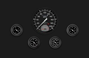 Picture of AutoCross Gray Five Gauge Set 165