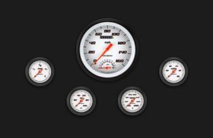 Picture of Velocity White Five Gauge Set 165