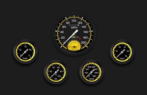 Picture of AutoCross Yellow Five Gauge Set 365