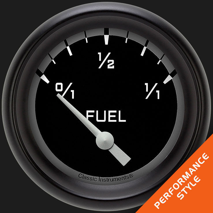 Picture of Autocross Gray 2 5/8" Fuel Gauge, 0-30 ohm