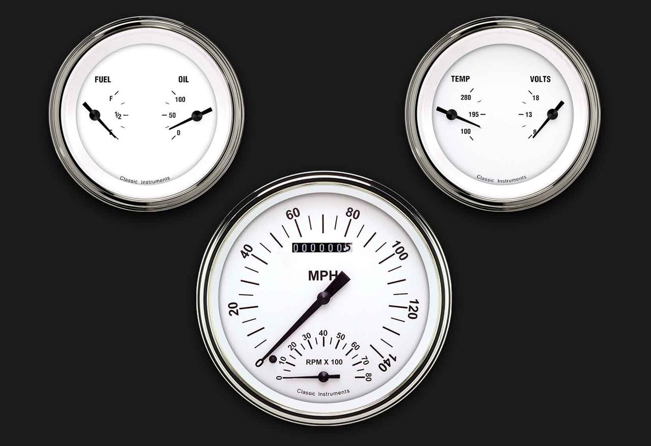 Picture of White Hot Three Gauge Set 61