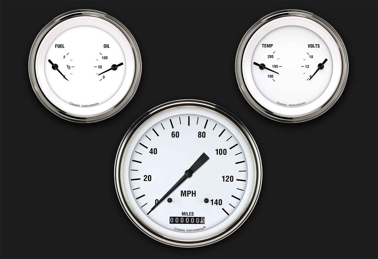 Picture of White Hot Three Gauge Set 64