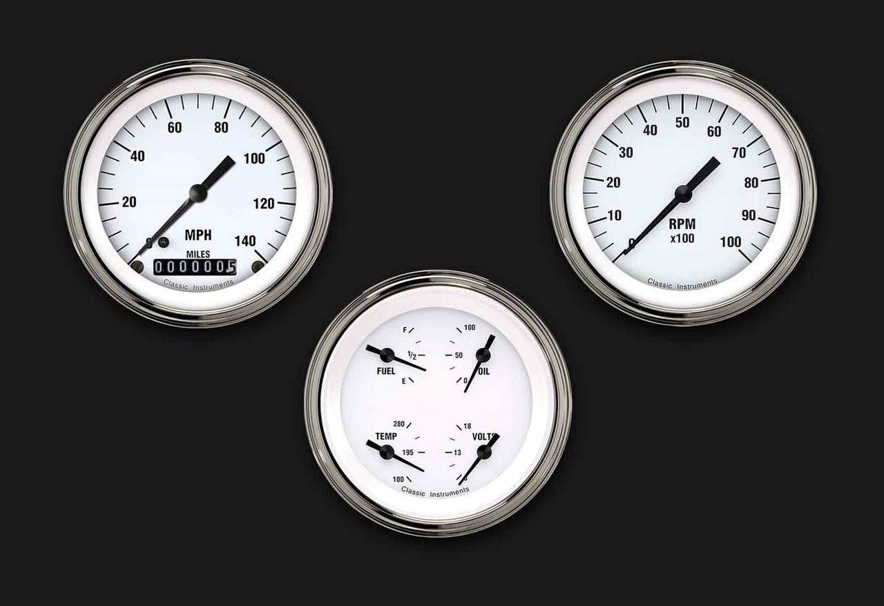 Picture of White Hot Three Gauge Set 03