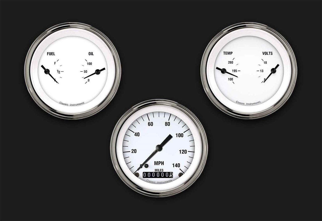 Picture of White Hot Three Gauge Set 04