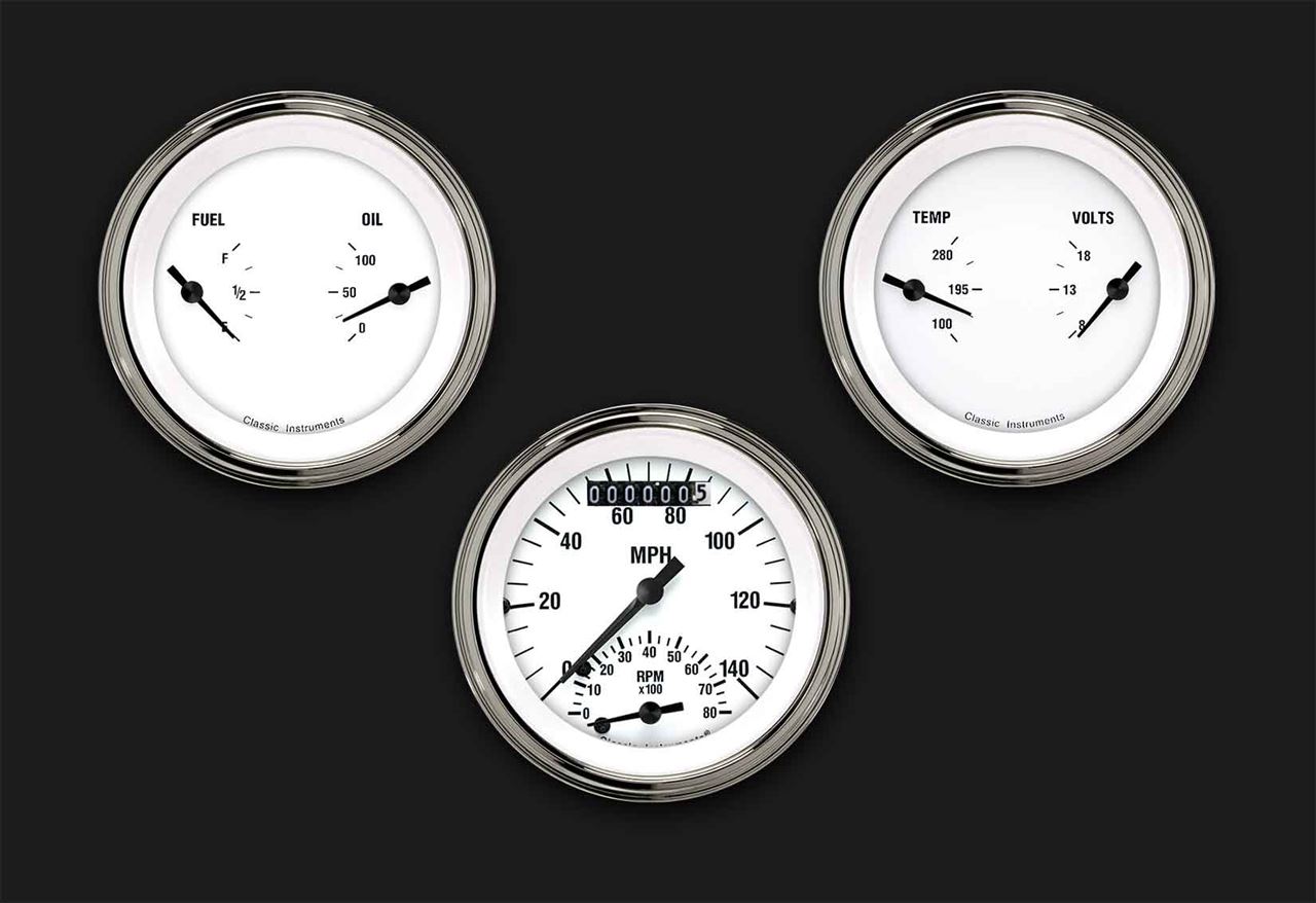 Picture of White Hot Three Gauge Set 34