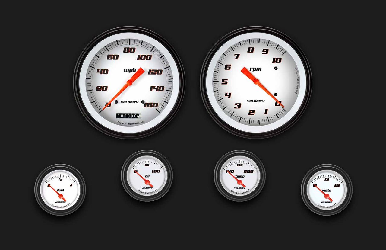 Picture of Velocity White Six Gauge Set 51