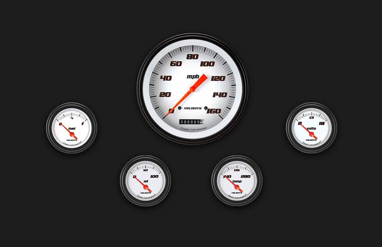 Picture of Velocity White Five Gauge Set 54