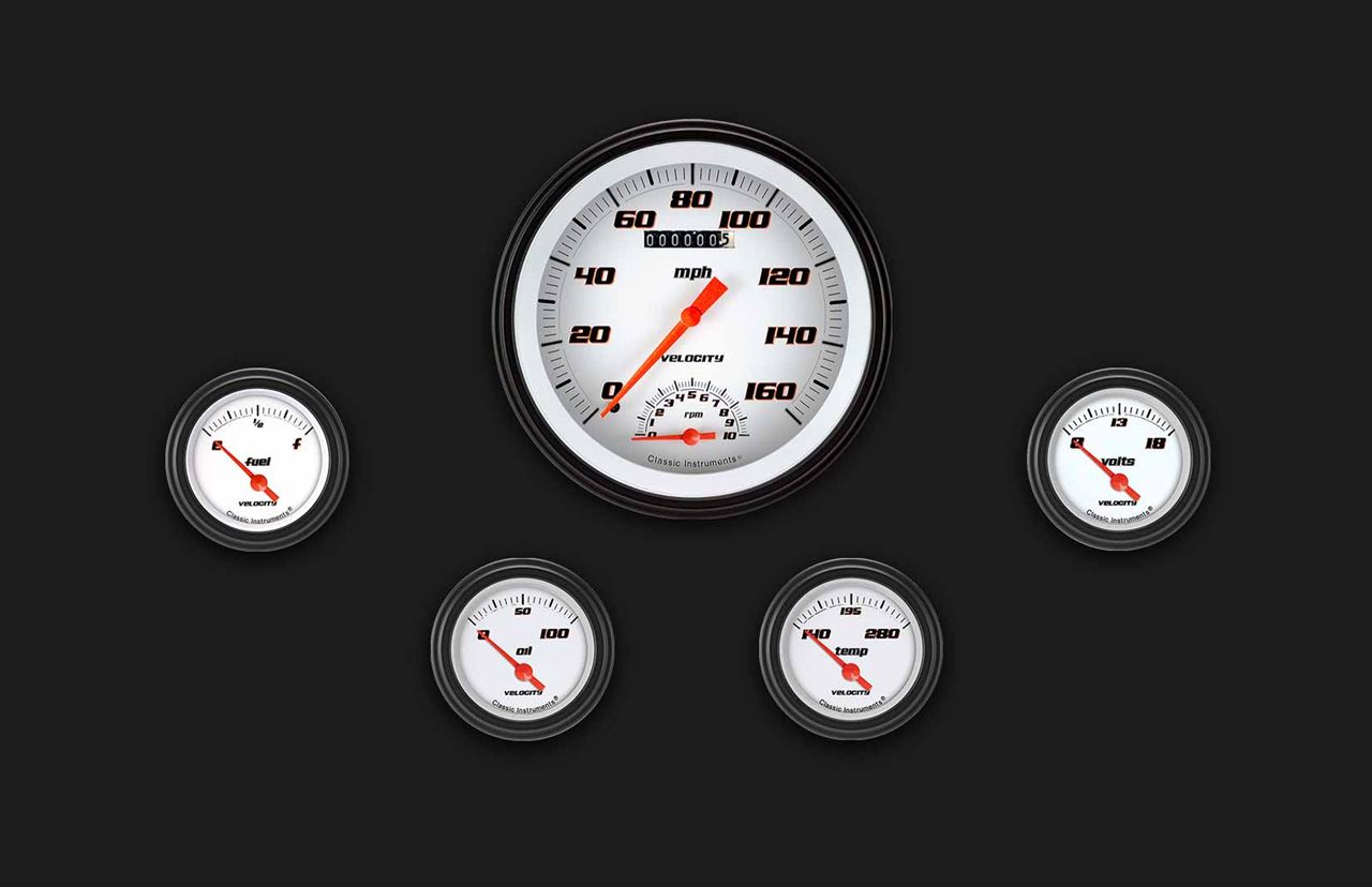 Picture of Velocity White Five Gauge Set 65