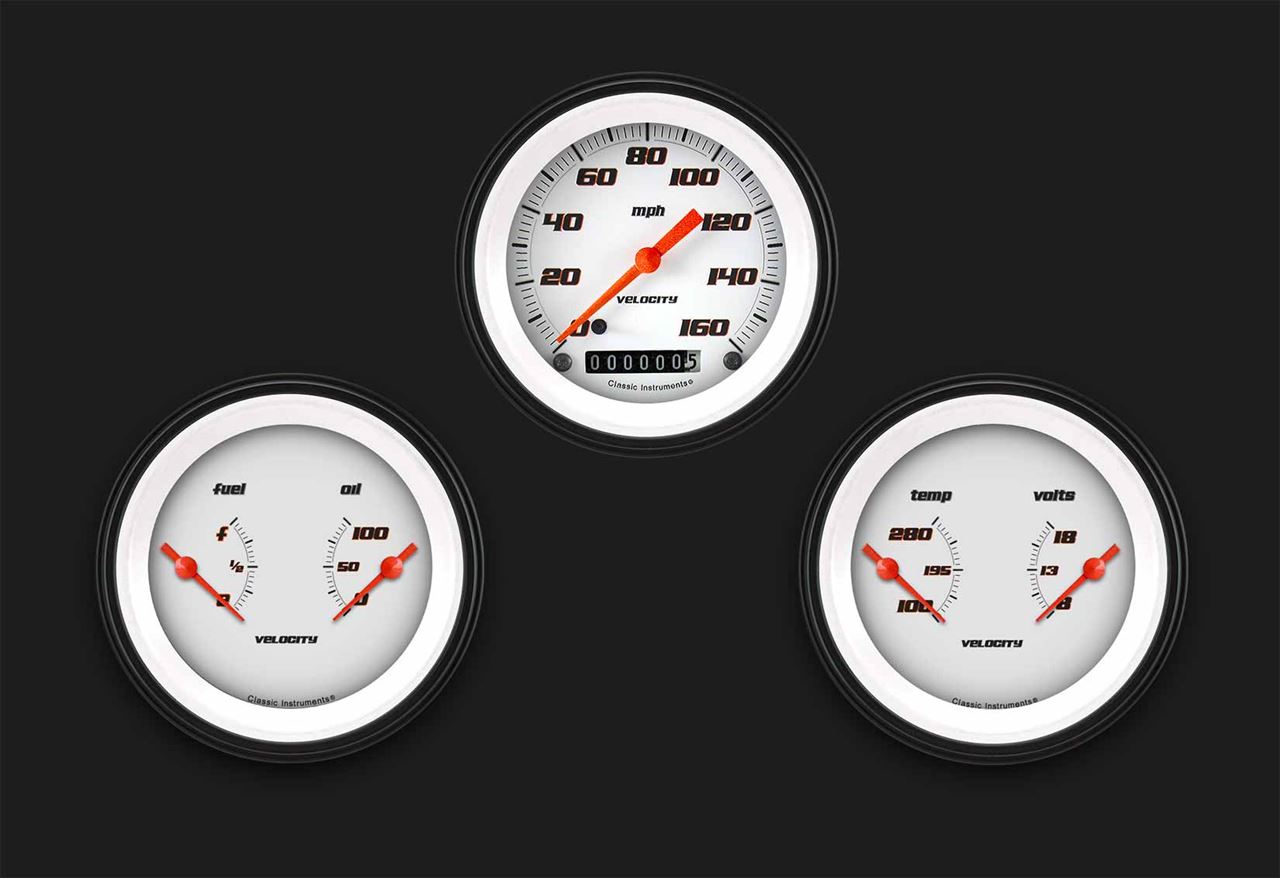 Picture of Velocity White Three Gauge Set 04
