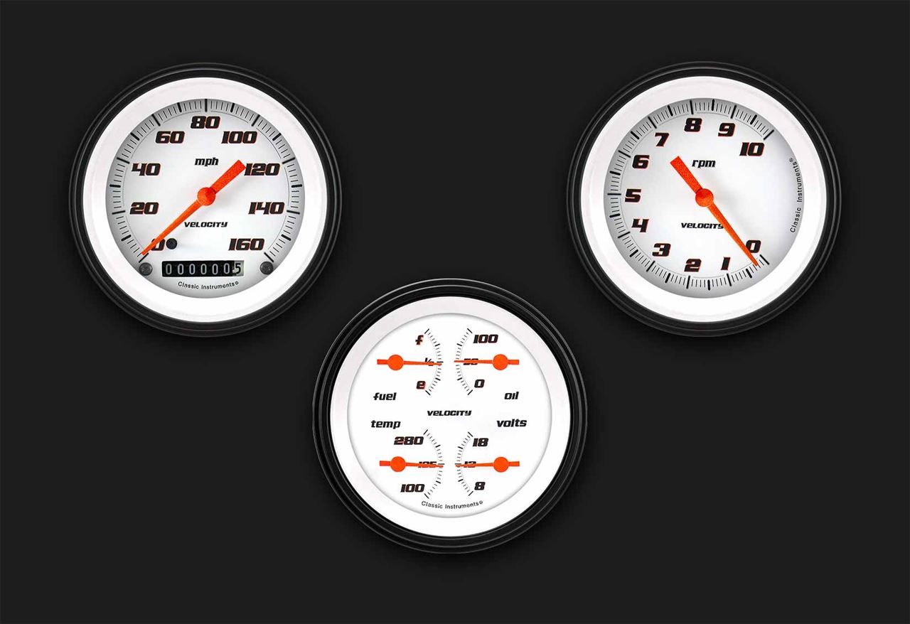 Picture of Velocity White Three Gauge Set 03
