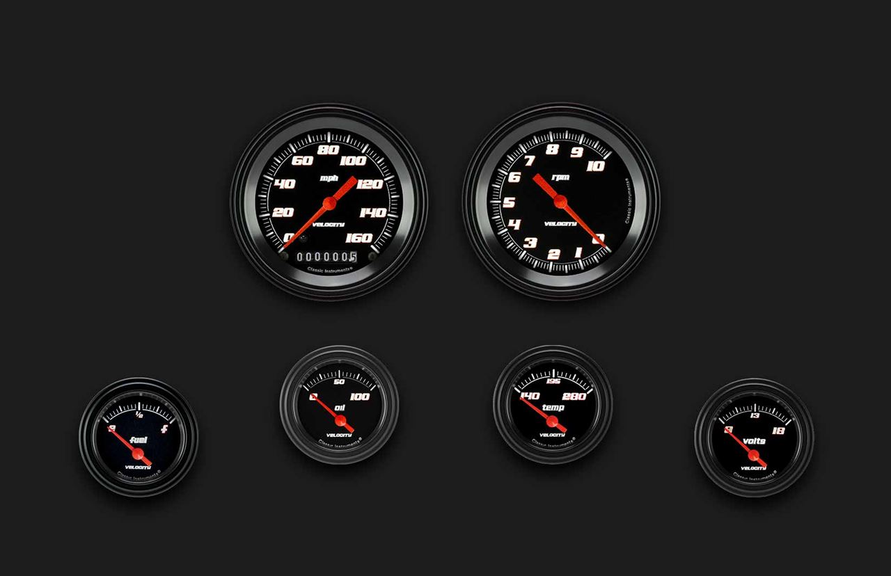 Picture of Velocity Black Six Gauge Set 01