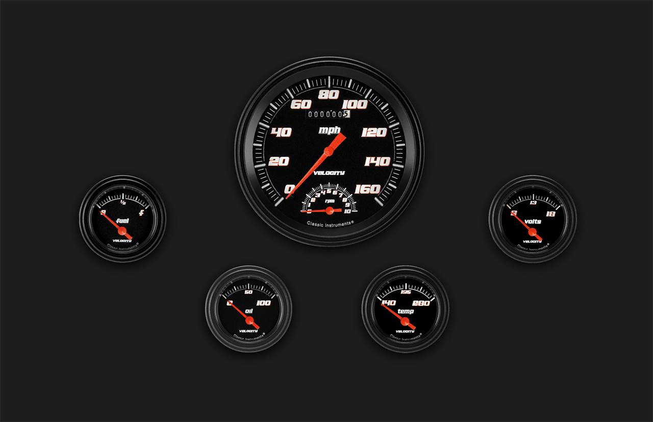 Picture of Velocity Black Five Gauge Set 65