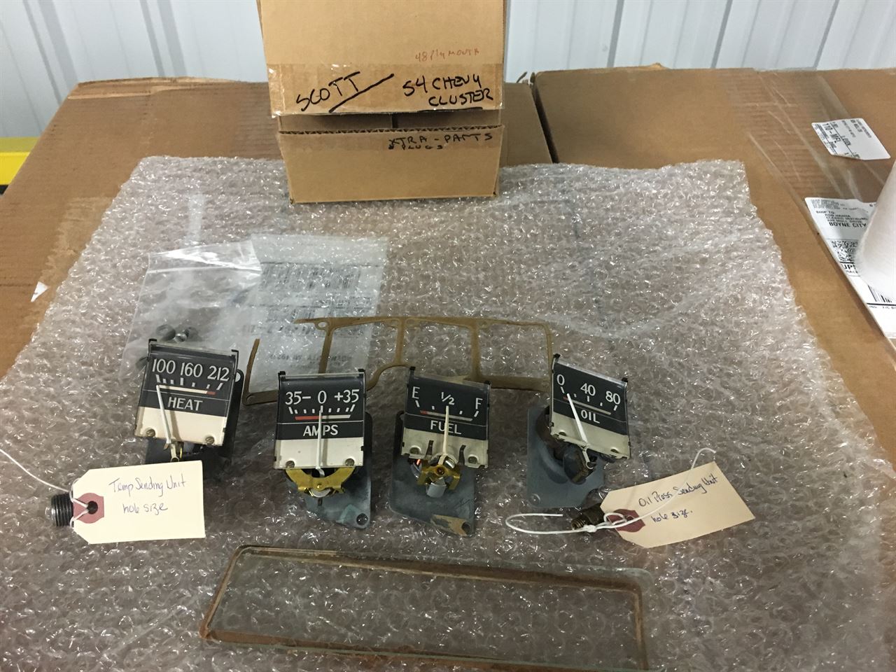 Picture of 1954 Chevy Cluster Extra parts