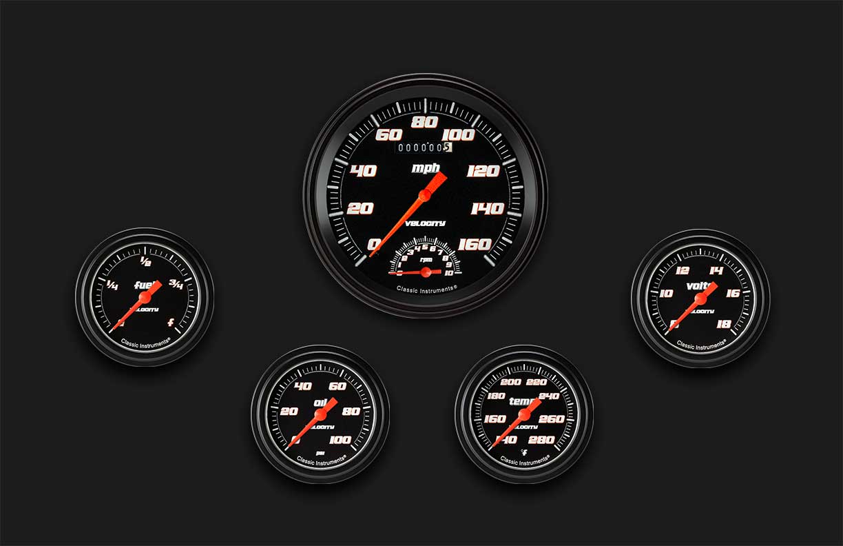 Picture of Velocity Black Five Gauge Set 365