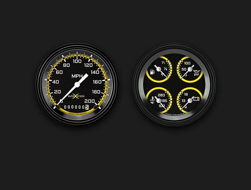 Picture of AutoCross Yellow Two Gauge Set