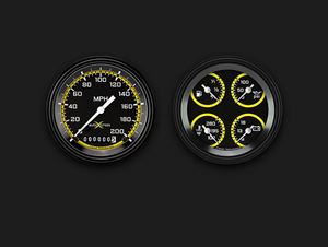 Picture of AutoCross Yellow Two Gauge Set