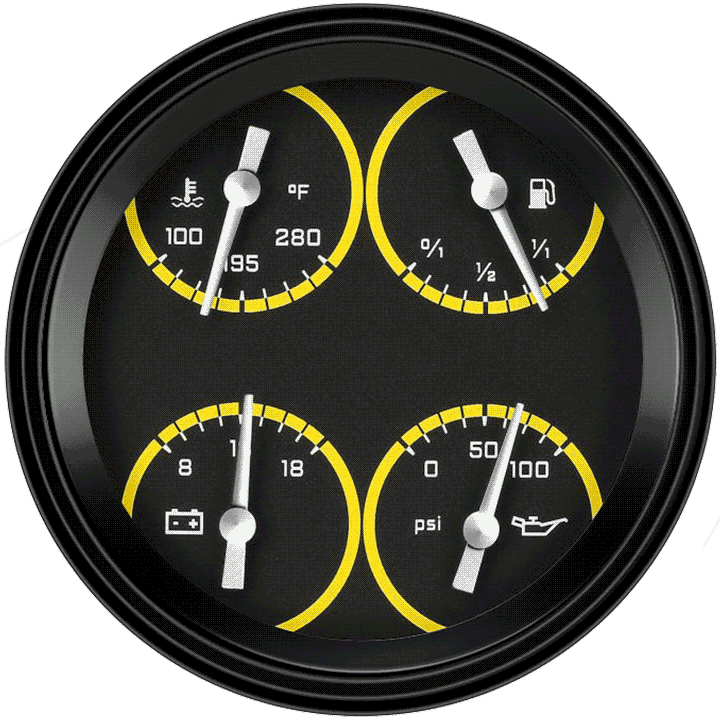 Picture of AutoCross Yellow 4 5/8" Quad