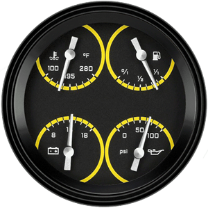 Picture of AutoCross Yellow 4 5/8" Quad
