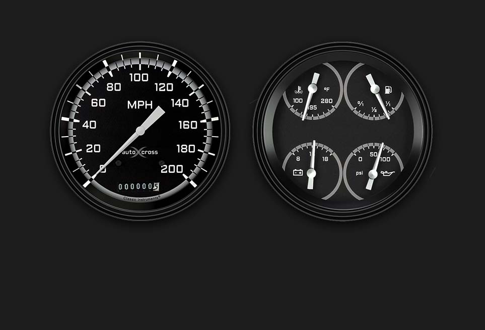 Picture of AutoCross Gray Two Gauge Set