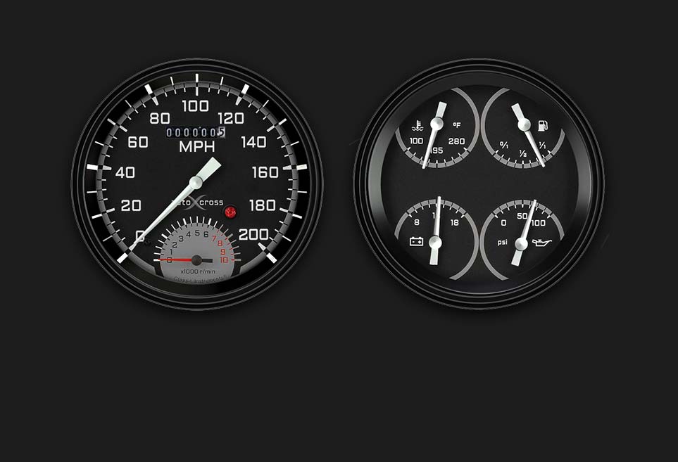 Picture of AutoCross Gray Two Gauge Set