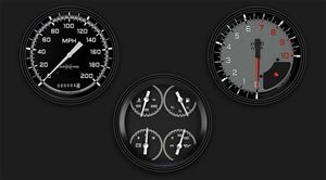 Picture of AutoCross Gray Three Gauge Set