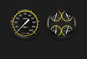 Picture of AutoCross Yellow Two Gauge Set