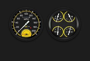 Picture of AutoCross Yellow Two Gauge Set