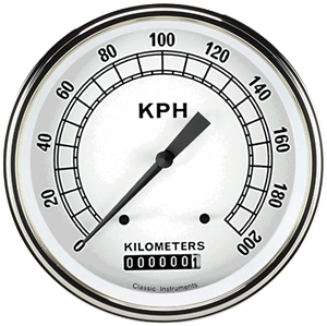 Picture of Classic White 4 5/8" Speedometer
