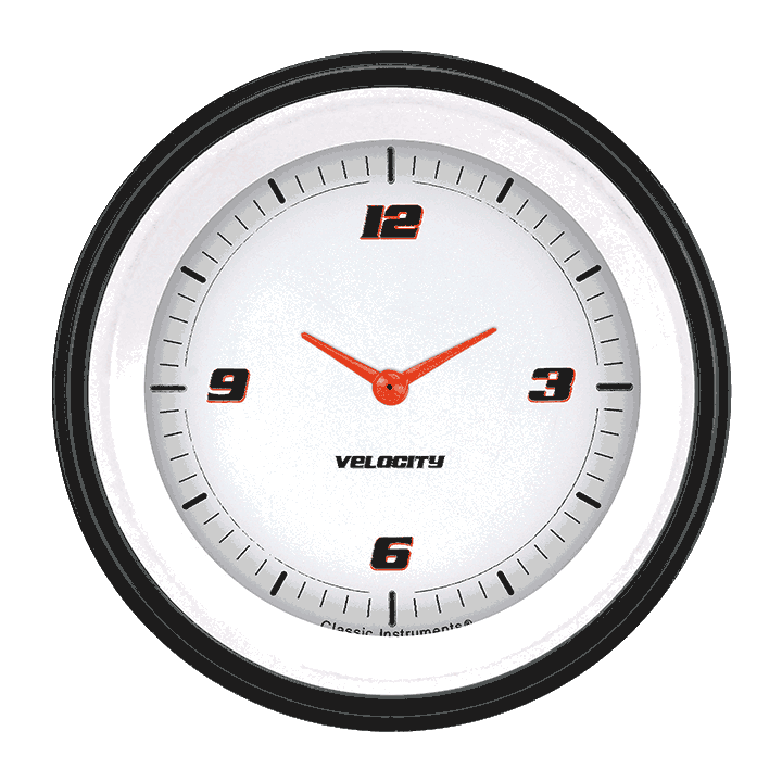 Picture of Velocity White 3 3/8" Clock