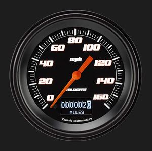 Picture of Velocity Black 3 3/8" Speedometer with Information Screen