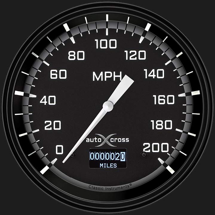 Picture of AutoCross Gray 4 5/8" Speedometer with Information Screen