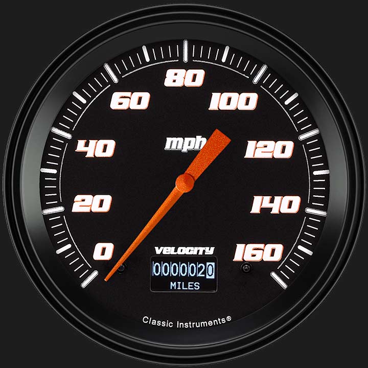 Picture of Velocity Black 4 5/8" Speedometer with Information Screen