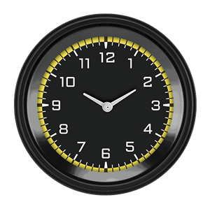 Picture of AutoCross Yellow 3 3/8" Clock