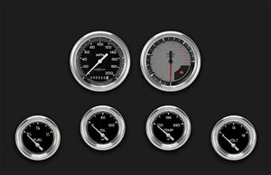 Picture of AutoCross Gray Six Gauge Set 201, Aluminum Performance Bezel