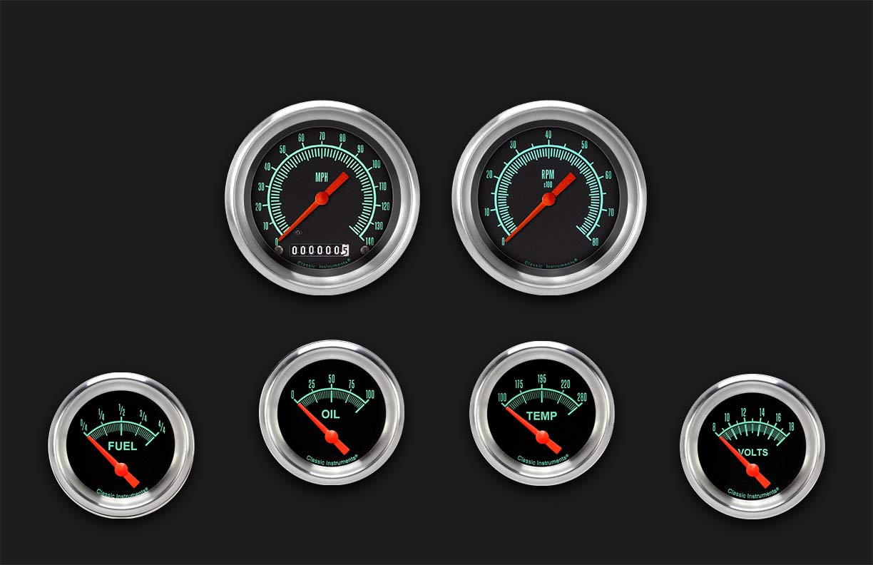 Picture of G/Stock Six Gauge Set 201, Aluminum Performance Bezel