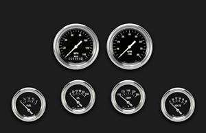 Picture of Hot Rod Six Gauge Set 201, Aluminum Performance Bezel