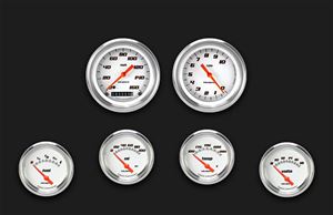 Picture of Velocity White Six Gauge Set 201, Aluminum Performance Bezel