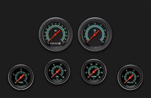 Picture of G/Stock Six Gauge Set 301, Black Performance Bezel