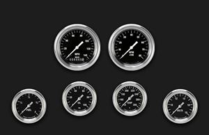 Picture of Hot Rod Six Gauge Set 301, Aluminum Performance Bezel