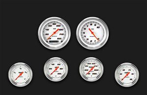 Picture of Velocity White Six Gauge Set 301, Aluminum Performance Bezel