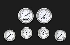 Picture of White Hot Six Gauge Set 301, Aluminum Performance Bezel